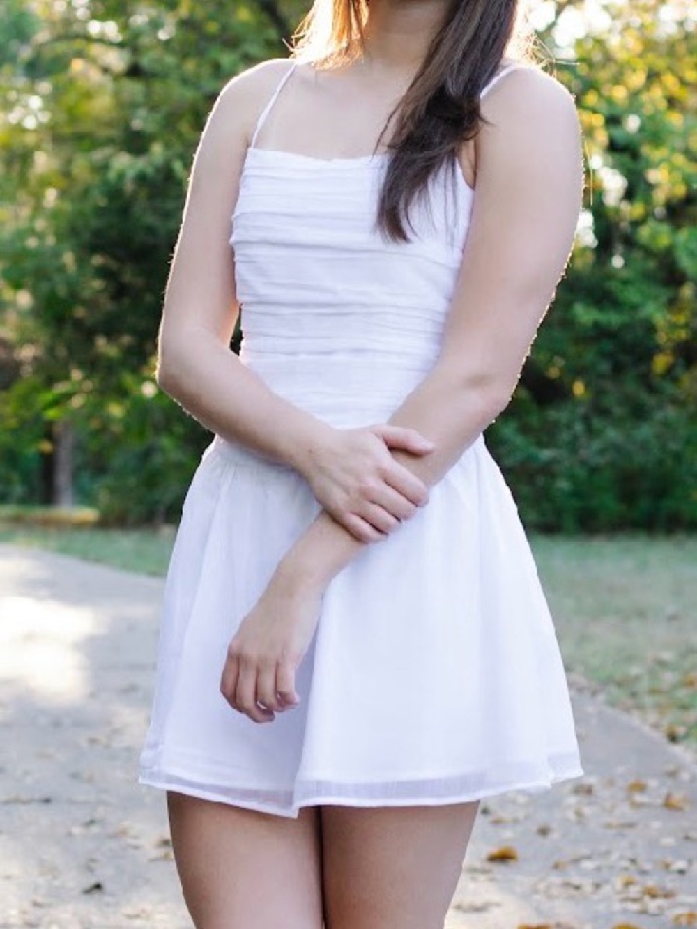 Hollister White Spaghetti-Strap Mini Dress